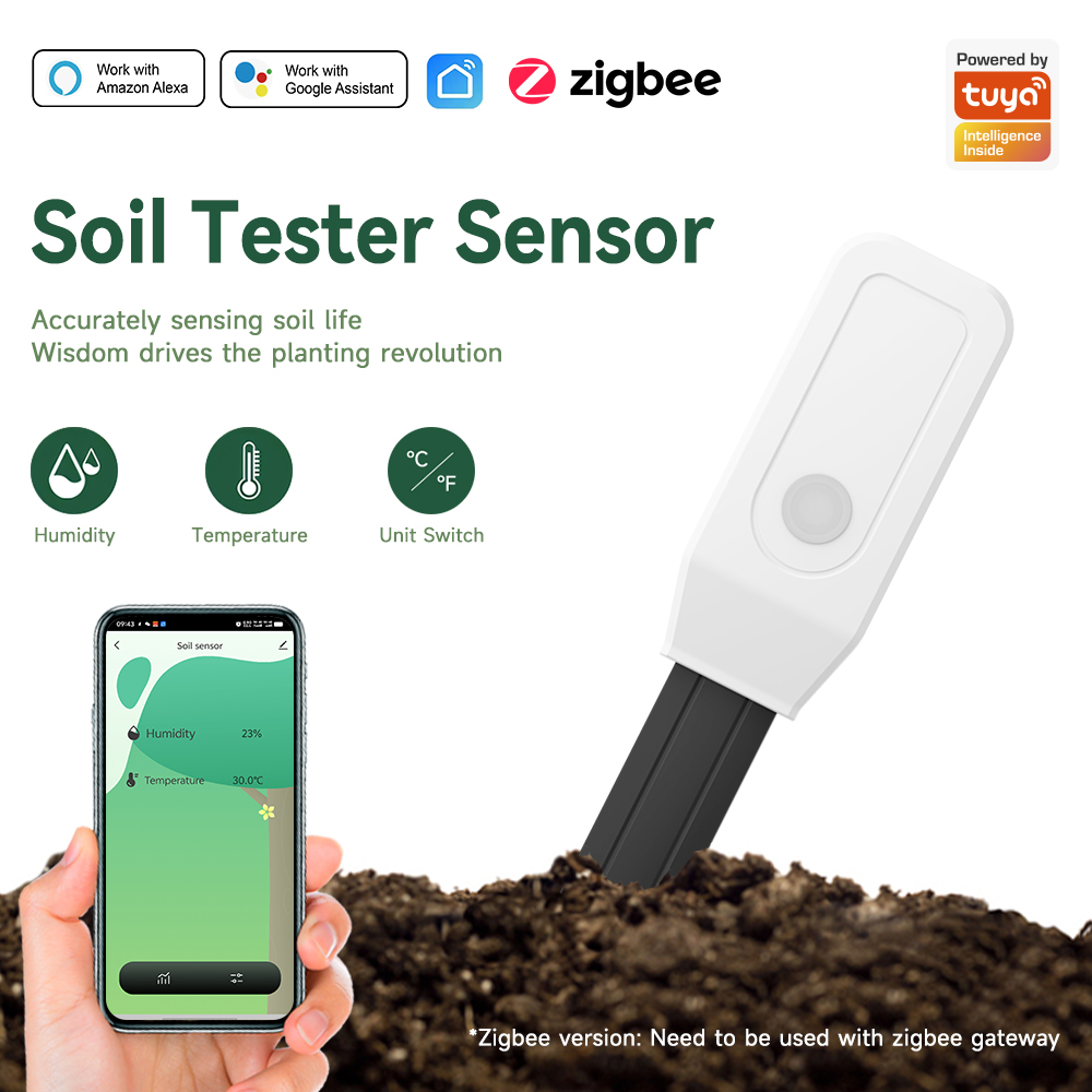 Moisture Meter Plant - Slimme bodemtestersensor, Zigbee 3.0 bodemvocht- en