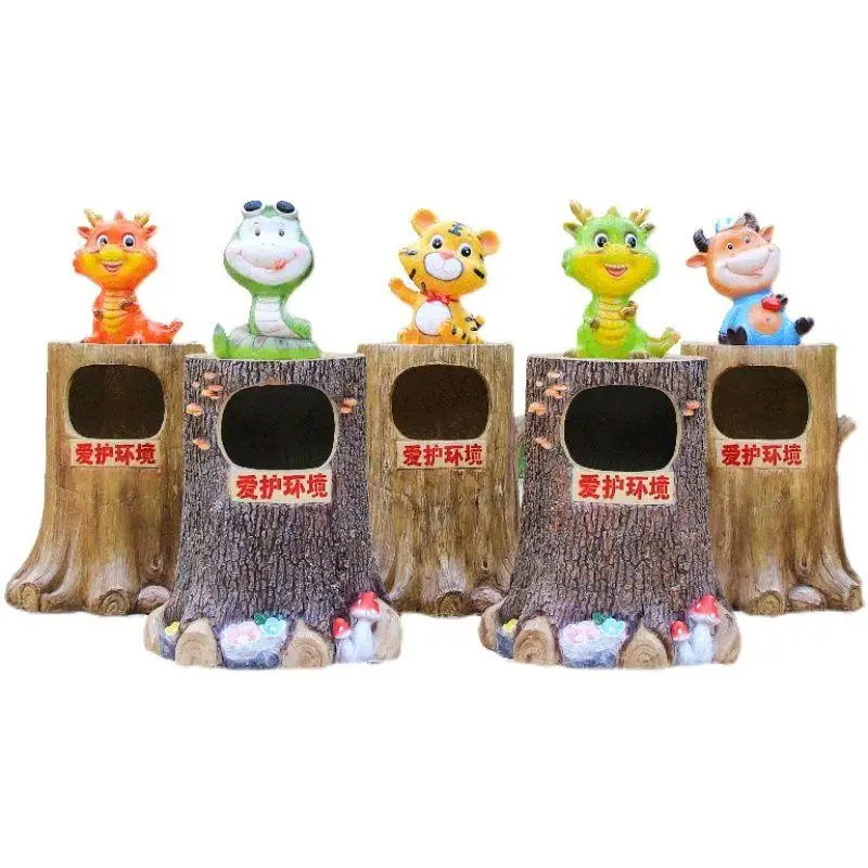 Gardening Tools Cartoon - Buitentuin Cartoon Dieren Dierenriem Afvalbak Glasvezel
