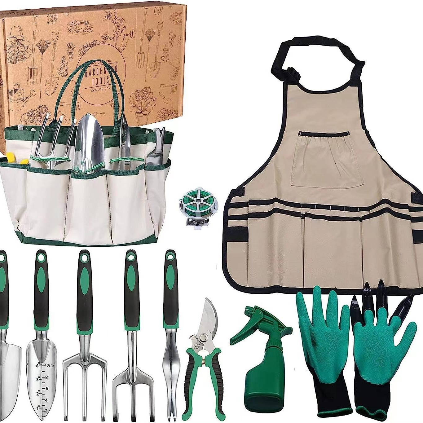 Gardening Tools Shovel - 11-delige tuingereedschapset van aluminiumlegering en roestvrij